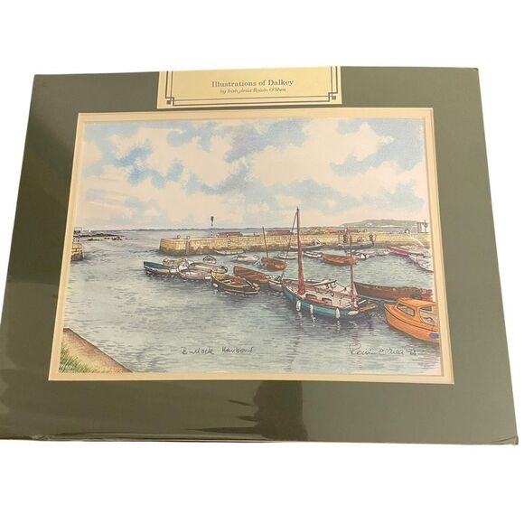 Roisin O'shea Other - Artist Róisín O'Shea Print titled "Bullock Harbour" and Hand signed & Dated 94